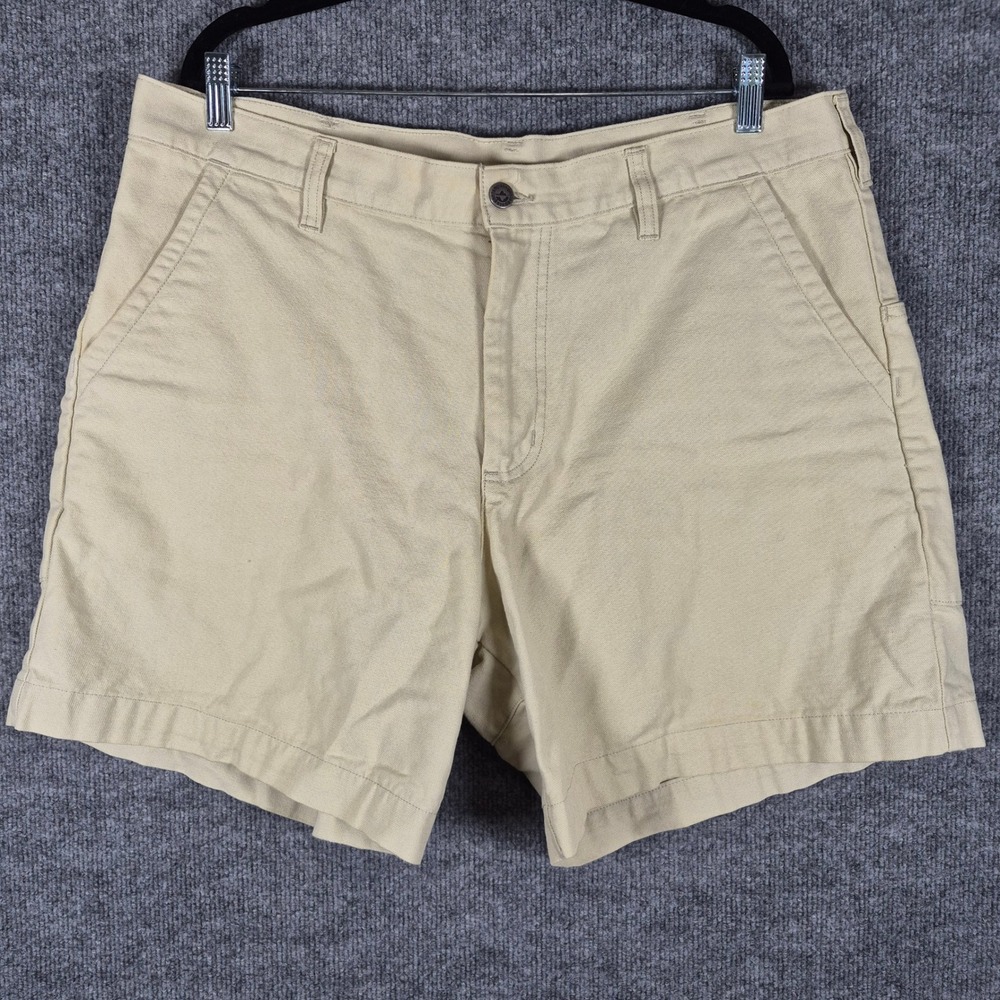 Patagonia Stand Up Shorts 57227 Organic Cotton Canvas 38 Tan 7 Inseam